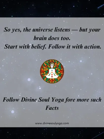 The universe listens, but your brain does too. True manifestation begins with a firm belief and is completed with consistent, aligned action. We guide you on how to integrate both.