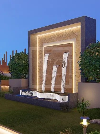 A duplicate of ID 155, this render showcases the modern water feature designed for the Gurgaon project.