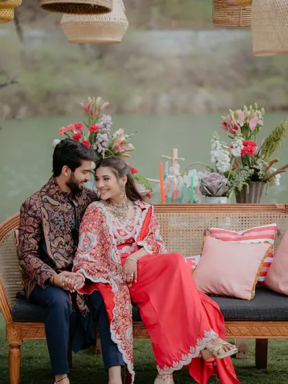 These images and videos showcase the rich variety of details, floral arrangements, and decor elements that bring our vibrant Haldi and Mehendi celebrations to life.