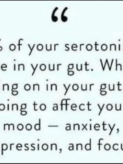 Did you know that 70% of your serotonin, the "happy hormone," is made in your gut? This is why what's happening in your gut directly affects your mood, anxiety, and focus. A healthy gut is the foundation of a healthy mind.