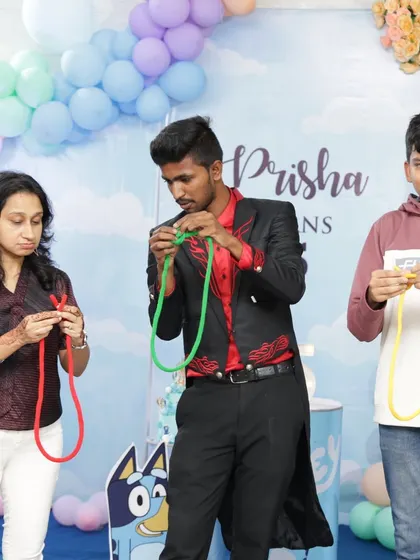 A family that enjoys magic together, stays together. This rope trick is great for getting older kids and adults involved, proving that wonder has no age limit.