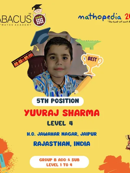 Yuvraj Sharma from our Jaipur head office, securing 5th Position.