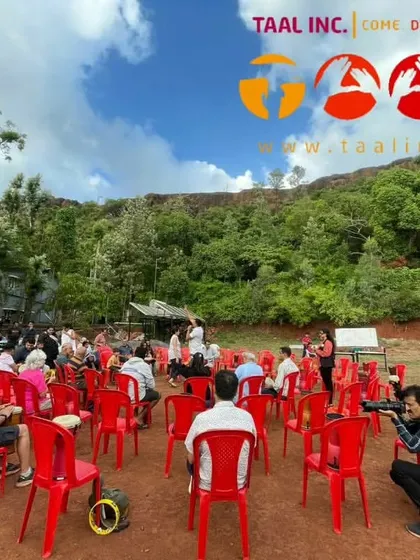 Another view of the family event in nature. We can set up our drum circles almost anywhere to make your celebration special.