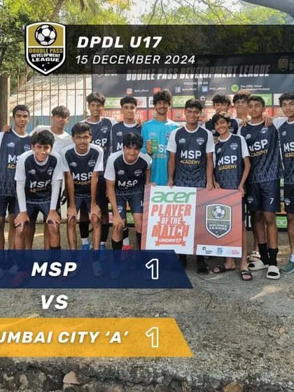 A hard-fought 1-1 draw for our U17s against Mumbai City FC.