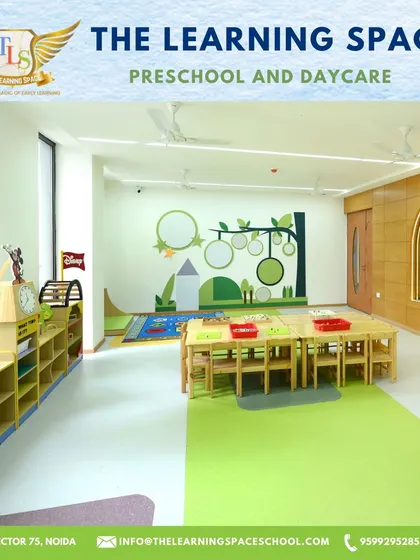 Another view of our thoughtfully arranged classrooms. We use colorful and engaging wall art and learning aids to create a visually stimulating environment that makes children excited to learn.