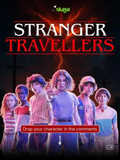 Every group trip has its own cast of characters. We imagined ours in the Stranger Things universe. Swipe to meet the travellers of Hawkins and tell us which one you are.