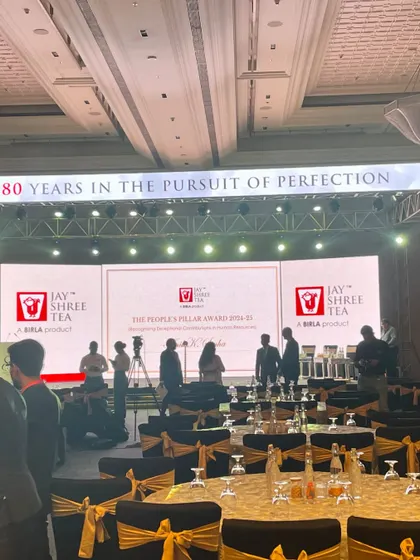 The view from the audience during the Jay Shree Tea performance. My setup is designed to be a seamless part of the main stage production.
