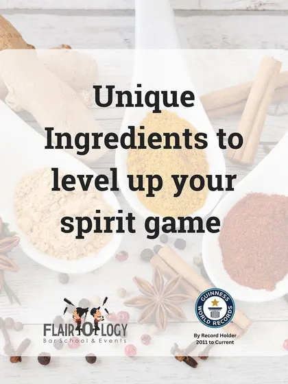 Unique ingredients to level up your spirit game. We encourage experimenting with spices like star anise, ginger, and cinnamon to create your own infusions.