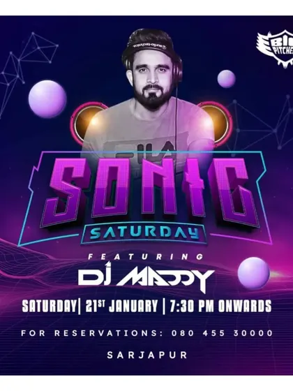 The 'Sonic Saturday' series continues. I ensure a fresh vibe every weekend, keeping the party people in Sarjapur coming back for more.