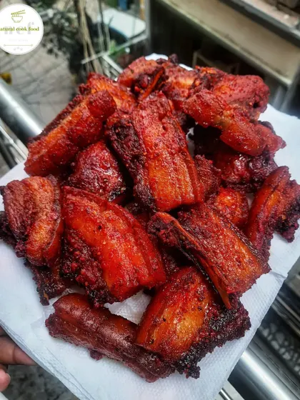 Crispy fried pork ribs, perfect for the chilly Delhi weather.