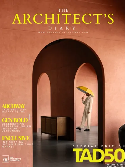 We were featured on the cover of The Architect's Diary's special TAD50 edition, a list celebrating 50 of the most influential design firms in India.