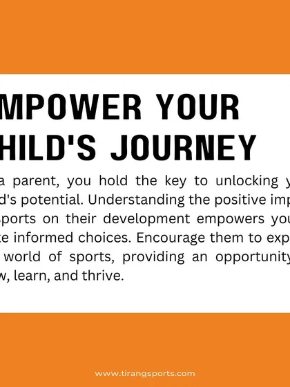 As a parent, you hold the key to unlocking your child's potential. Encouraging them to play sports is one of the best ways to help them grow, learn, and thrive.