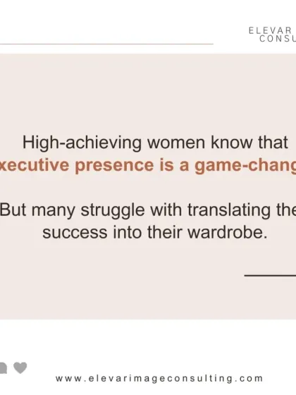Many high achieving women struggle to translate their success into their wardrobe. I help bridge that gap, ensuring your external image matches your internal capability.