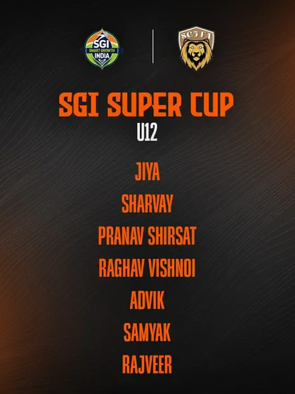 Our U12 squad for the SGI Super Cup.