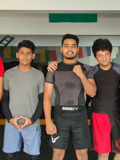 Team "Berimbolo Buffons" ready for our in-house competition.
