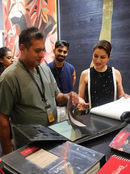 Our founder guides Tisca Chopra through our collections, showcasing the artistry and craftsmanship that define the Elementto lifestyle.