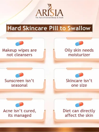 Some hard skincare pills to swallow: makeup wipes are not cleansers, sunscreen is not seasonal, and skincare is not one-size-fits-all. Understanding these facts is key to healthy skin.