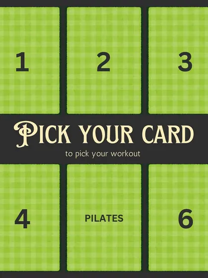 Feeling indecisive? Let the cards choose for you. Today's hidden workout is Pilates.
