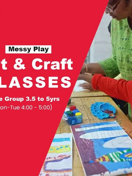 Messy play is essential for development! Our art and craft classes for ages 3.5 to 5 are designed to be fun, engaging, and a little bit messy. Join us to let your child's imagination run wild.