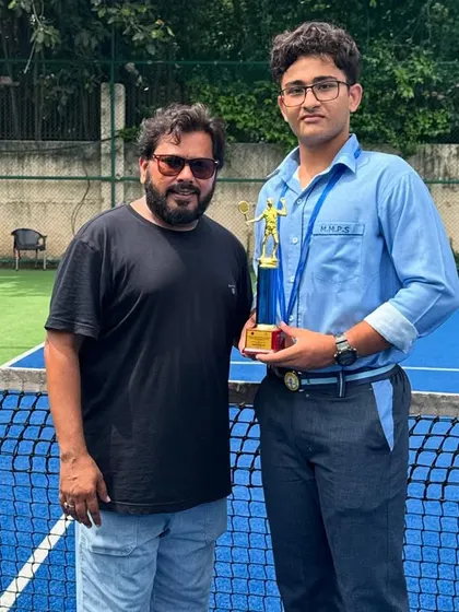 With another member of our successful Boys Under-19 team that won silver at the CBSE Cluster Championship. Every player contributed to this fantastic result.