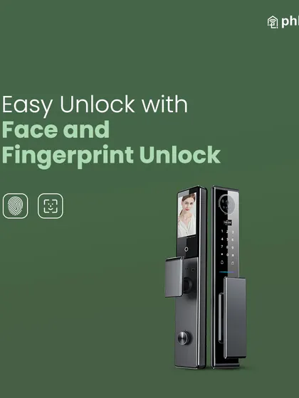 Enjoy easy entry with integrated face and fingerprint unlock. This lock provides two layers of biometric convenience, ensuring quick and secure access every time.