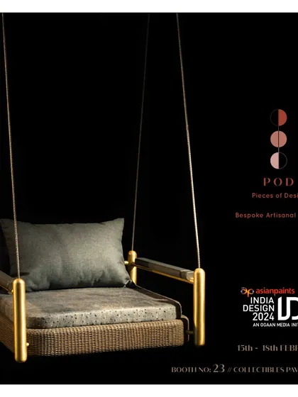 This design highlights our commitment to material and form. The swing combines a woven cane base with a strong metal frame and a comfortable upholstered seat, creating a piece that is both visually light and structurally sound for any modern home.