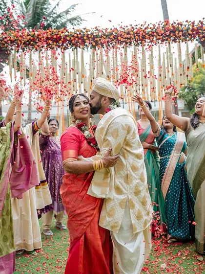 A shower of petals and a stolen kiss. We capture the grand gestures and the small, intimate moments that make your wedding day unforgettable.
