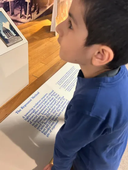 My son reading about the Repoussé method used to create the Statue of Liberty. It was a wonderful, teachable moment connecting history, art, and engineering. His curiosity always pushes our family to learn and explore more deeply.