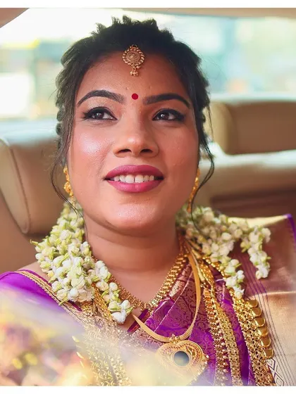 Reshma's fresh, skin-like makeup finish seen in natural sunlight. This is my goal for every bride: to look flawless and feel confident.