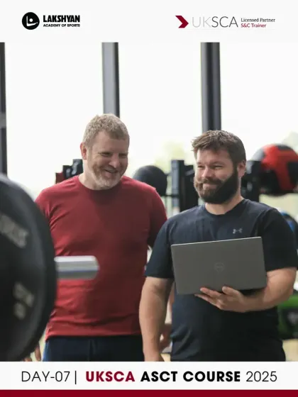 UKSCA trainers review a participant's performance during the final assessment stages on Day 7, ensuring a high standard of evaluation.