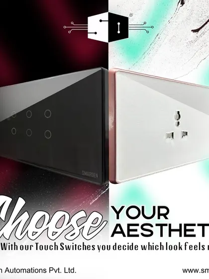 Choose your aesthetic. With my touch switches, you decide which look feels right for your home, whether it's a sleek black or a clean white finish.