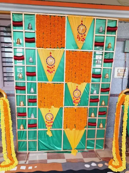 A straight-on view of the Balesh Shastra setup, showing the symmetry of the design.