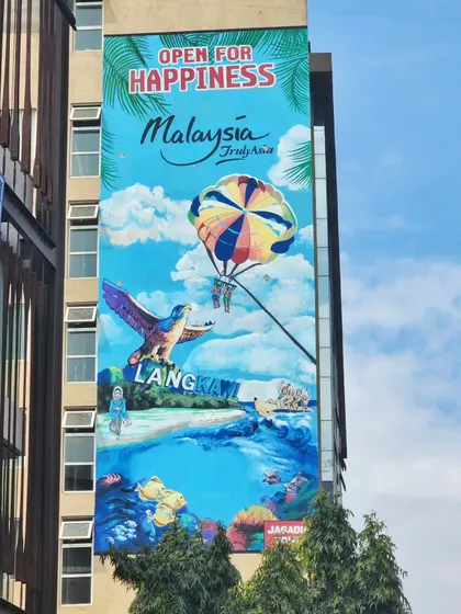 The second design in the series, this mural showcases the beauty of Langkawi's beaches and wildlife.
