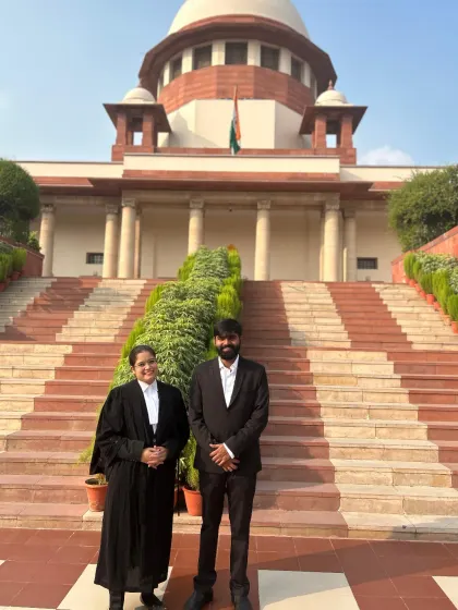 With a colleague at the Supreme Court of India.