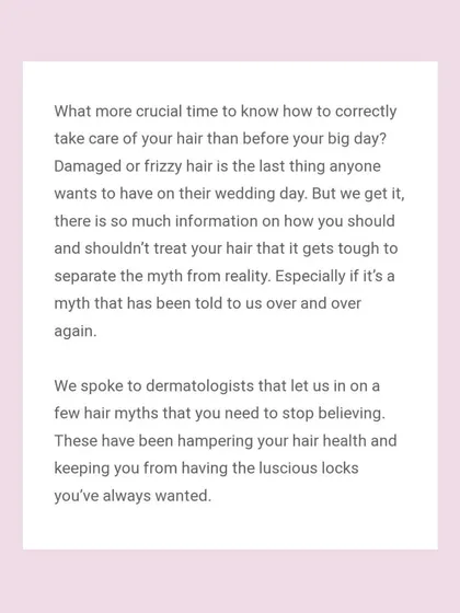 An introductory excerpt from my Brides Today feature, highlighting the confusion around hair care and the need for expert advice.