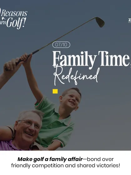 Golf truly redefines family time. It is a wonderful way to bond, share victories, and enjoy some friendly competition in a beautiful outdoor setting.