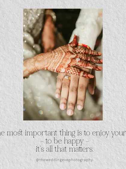 A beautiful detail shot of the couple's hands after the ring exchange, a symbol of their engagement.