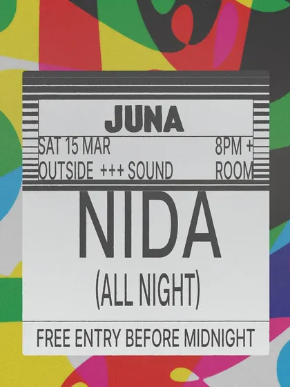 A minimalist poster for my "all night long" set at Juna in Goa. These extended sets allow me to take the crowd on a real musical journey.