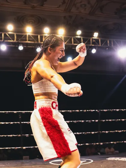 The raw emotion of victory. This is the moment a fighter's hard work pays off.