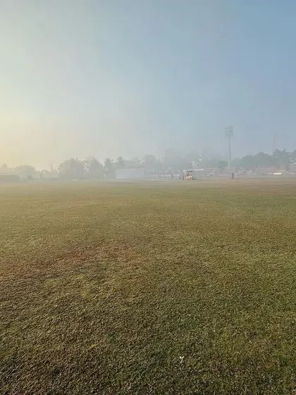 The ground covered in a blanket of mist, a serene and beautiful sight.