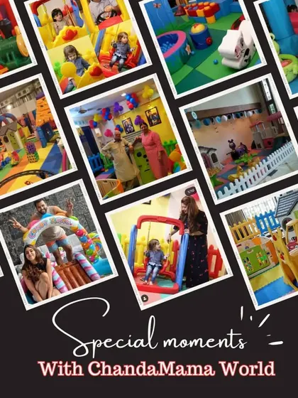 A collage dedicated to the special moments I've helped create. It's filled with photos of happy families, smiling kids, and vibrant playzones, all coming together to make unforgettable memories.