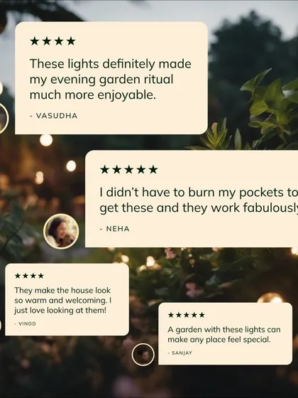 The feedback on my solar lights is consistently positive. Clients find they add a special touch that makes their house look warm and welcoming.