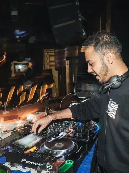 A smile on my face while I mix at Matahaari. I genuinely love what I do.