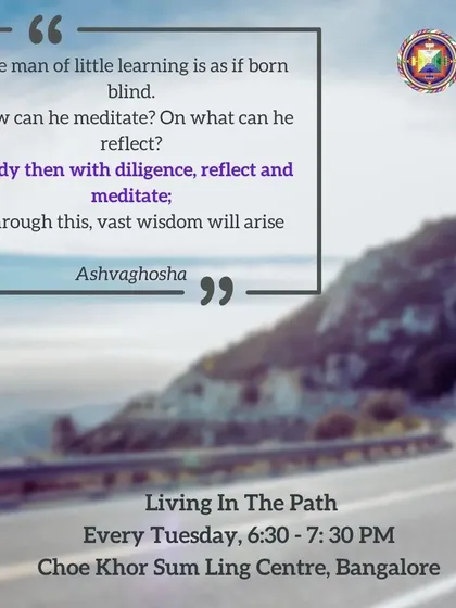 We introduce our "Living in the Path" series, where senior students lead monthly explorations of a single theme. This session focuses on Death and Impermanence, combining study, reflection, and meditation.