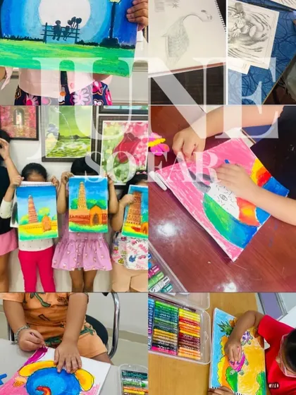 Here is a quick look at all the fun we have in our summer camp. From detailed pencil sketches and colorful oil pastel art to proud students showing off their paintings of famous monuments, every day is a new creative adventure.