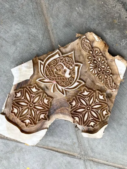 When we say minimal wastage, we mean it. Our master carvers fit multiple designs onto a single piece of naturally seasoned teak wood. These blocks are built to last for generations, with some in our archive being over 70 years old.
