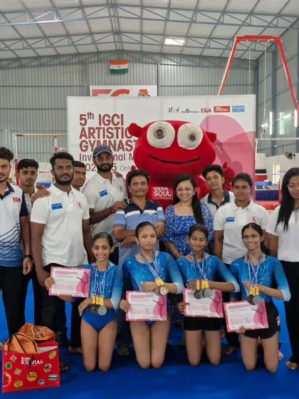 Our coaching team with the winners of the IGCI meet. We are proud to guide these talented athletes.