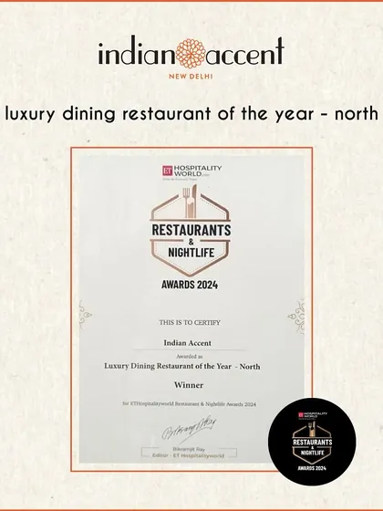 We were awarded ‘Luxury Dining Restaurant of the Year - North’ by the BW Hospitality World Restaurants & Nightlife Awards. A big thank you to our guests and our incredible team.