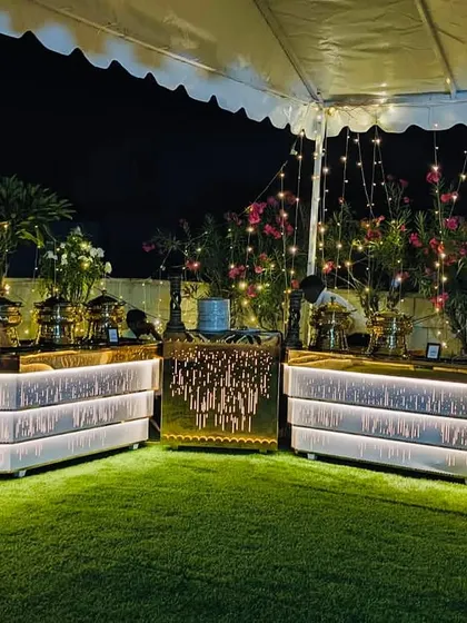 The rooftop garden at my banquet hall is perfect for evening parties. The fairy lights and floral arrangements create a magical atmosphere for your guests.
