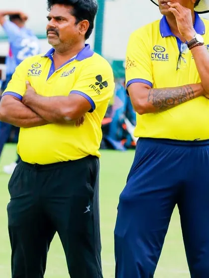 Standing with my champion coach Vijay. I am also a student of the game and believe in learning from everyone around me.